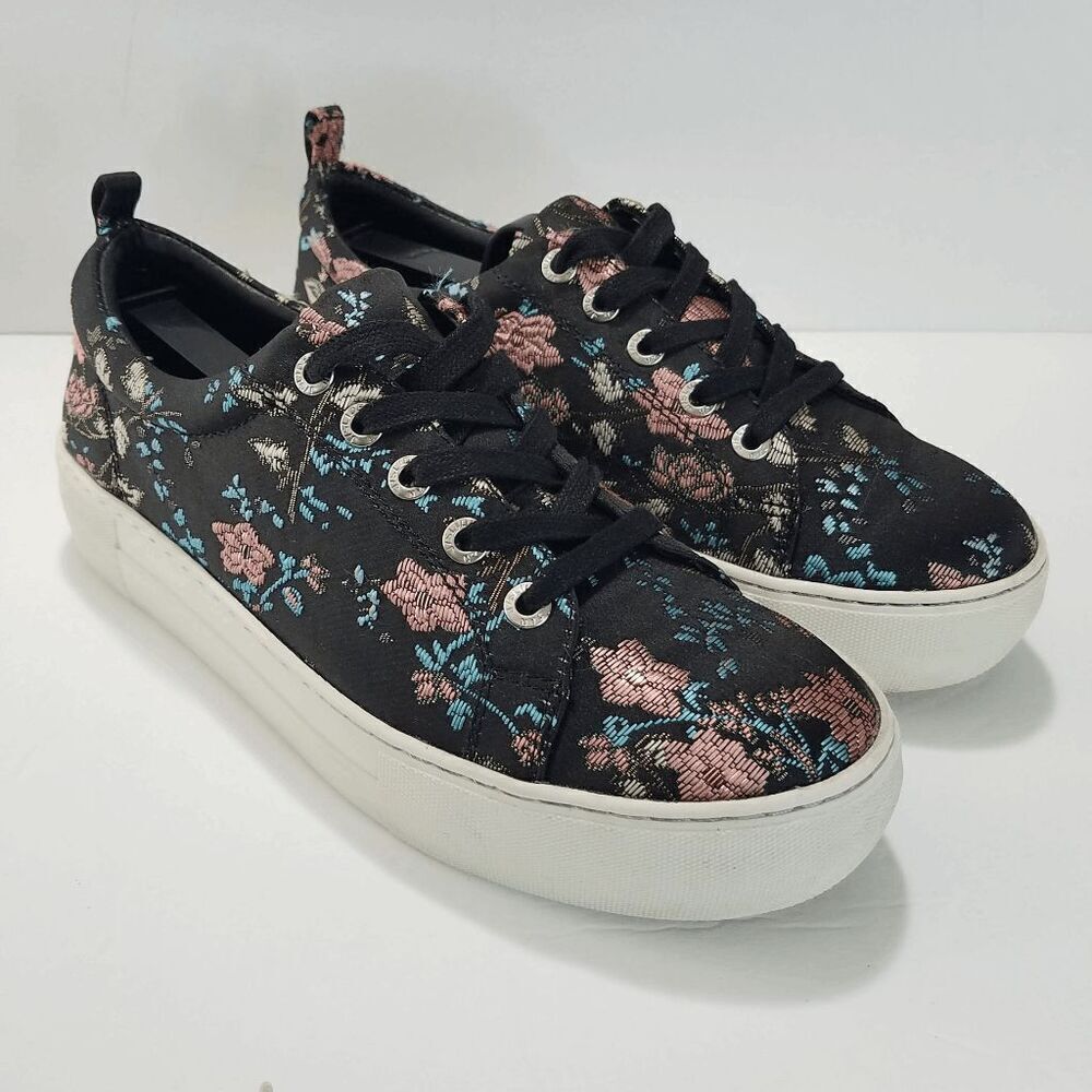 J/SLIDES NYC Black Assure Floral Sneakers by J Slides Size 7
